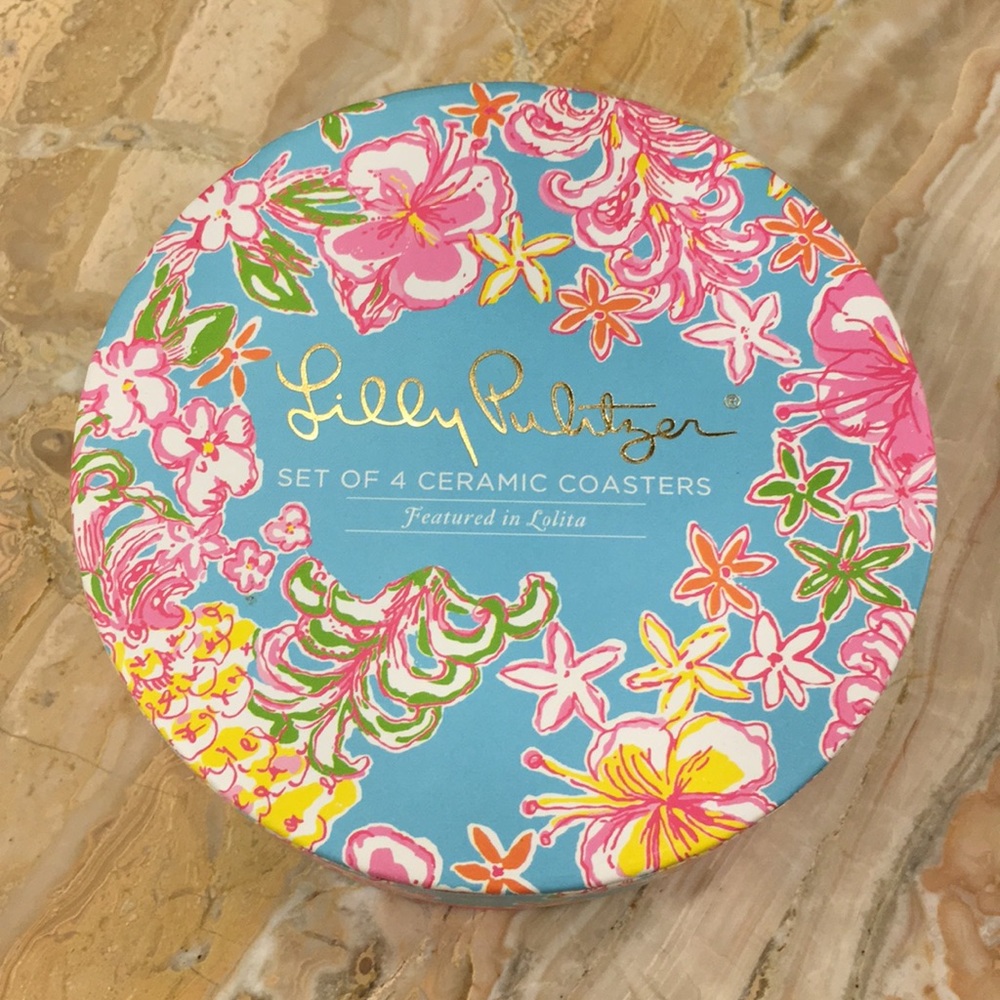 NWT brand new Lilly Pulitzer ceramic coasters - Picture 4 of 6